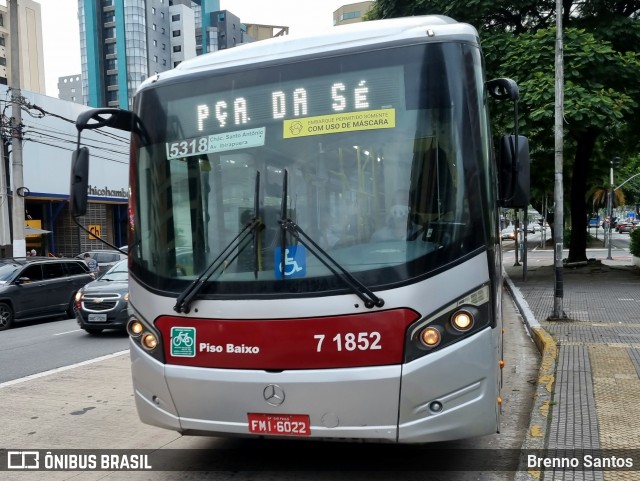 Viação Campo Belo 7 1852 na cidade de São Paulo, São Paulo, Brasil, por Brenno Santos. Número da foto: #12270949.