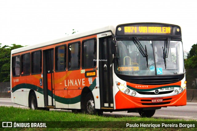 Linave Transportes RJ 146.088 na cidade de Nova Iguaçu, Rio de Janeiro, Brasil, por Paulo Henrique Pereira Borges. Número da foto: #12271787.