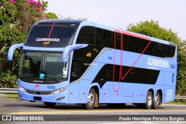UTIL - União Transporte Interestadual de Luxo 15406 na cidade de Barra do Piraí, Rio de Janeiro, Brasil, por Paulo Henrique Pereira Borges. Número da foto: #12274709.