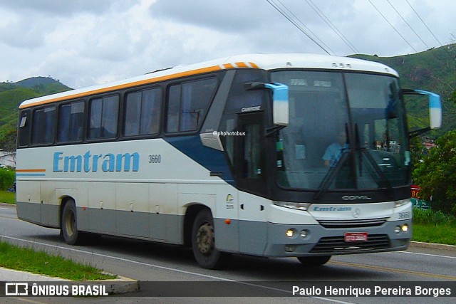 Emtram 3660 na cidade de Barra do Piraí, Rio de Janeiro, Brasil, por Paulo Henrique Pereira Borges. Número da foto: #12274457.