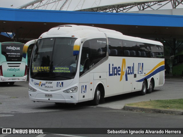 Buses Linea Azul 602 na cidade de Concepción, Concepción, Bío-Bío, Chile, por Sebastián Ignacio Alvarado Herrera. Número da foto: #12274860.