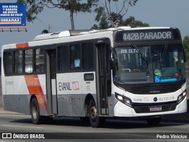 Evanil Transportes e Turismo RJ 132.018 na cidade de Belford Roxo, Rio de Janeiro, Brasil, por Pedro Vinicius. Número da foto: #12273307.