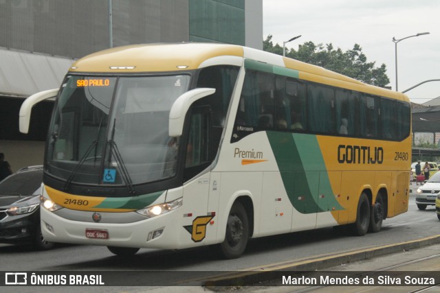 Empresa Gontijo de Transportes 21480 na cidade de Rio de Janeiro, Rio de Janeiro, Brasil, por Marlon Mendes da Silva Souza. Número da foto: #12273438.