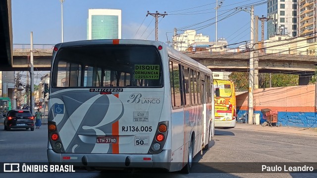 Transportes Blanco RJ 136.005 na cidade de Nova Iguaçu, Rio de Janeiro, Brasil, por Paulo Leandro. Número da foto: #12272994.