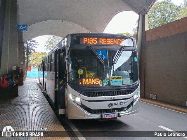 Viação Resendense RJ 192.011 na cidade de Volta Redonda, Rio de Janeiro, Brasil, por Paulo Leandro. Número da foto: #12272978.