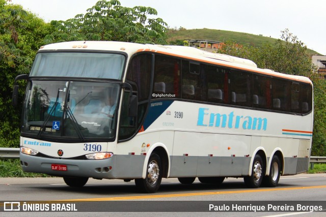 Emtram 3190 na cidade de Barra do Piraí, Rio de Janeiro, Brasil, por Paulo Henrique Pereira Borges. Número da foto: #12274449.