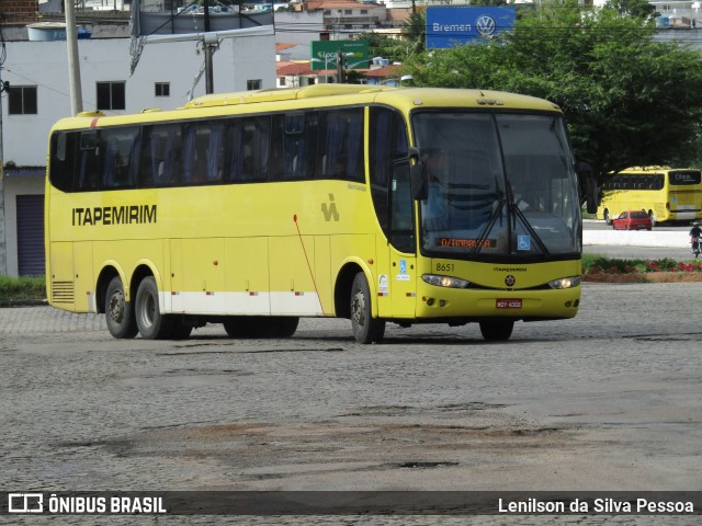 Viação Itapemirim 8651 na cidade de Caruaru, Pernambuco, Brasil, por Lenilson da Silva Pessoa. Número da foto: #12277127.