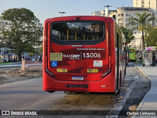 Viação Araçatuba 1.5.006 na cidade de Niterói, Rio de Janeiro, Brasil, por Cleiton Linhares. Número da foto: #12277459.