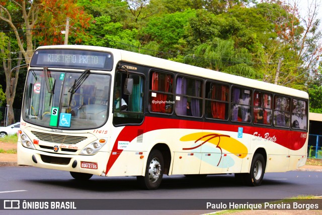 Viação São Bento Ribeirão Preto 11415 na cidade de Ribeirão Preto, São Paulo, Brasil, por Paulo Henrique Pereira Borges. Número da foto: #12276921.