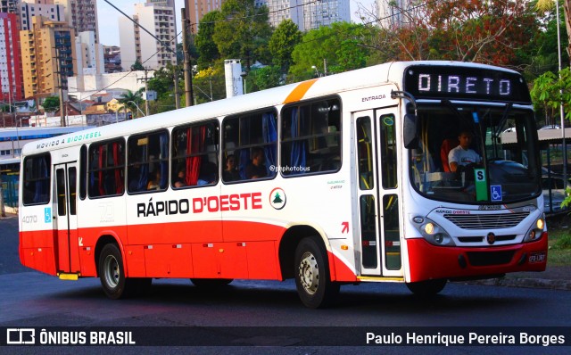 Rápido D´Oeste 4070 na cidade de Ribeirão Preto, São Paulo, Brasil, por Paulo Henrique Pereira Borges. Número da foto: #12276898.