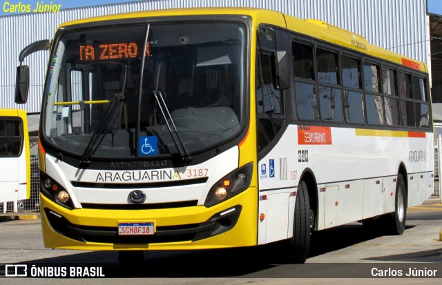 Viação Araguarina 3187 na cidade de Goiânia, Goiás, Brasil, por Carlos Júnior. Número da foto: #12278286.