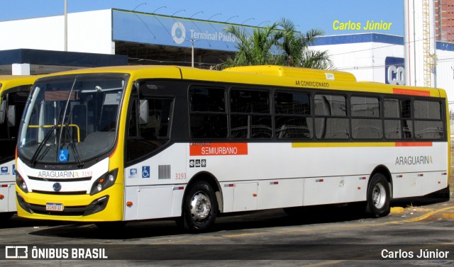 Viação Araguarina 3193 na cidade de Goiânia, Goiás, Brasil, por Carlos Júnior. Número da foto: #12278183.