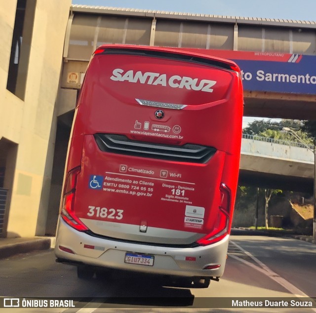 Viação Santa Cruz 31823 na cidade de Campinas, São Paulo, Brasil, por Matheus Duarte Souza. Número da foto: #12277739.
