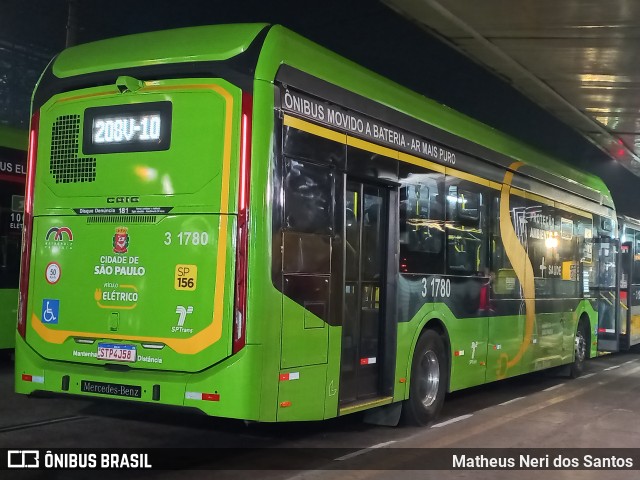 Viação Metrópole Paulista - Zona Leste 3 1780 na cidade de São Paulo, São Paulo, Brasil, por Matheus Neri dos Santos. Número da foto: #12278319.
