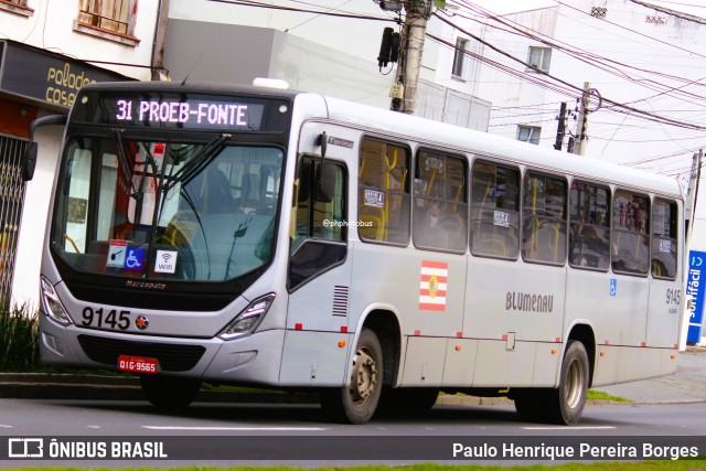 BluMob - Concessionária de Transporte Urbano de Blumenau 9145 na cidade de Blumenau, Santa Catarina, Brasil, por Paulo Henrique Pereira Borges. Número da foto: #12278528.