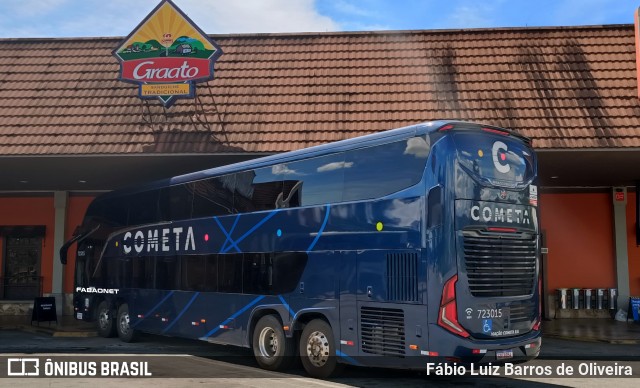 Viação Cometa 723015 na cidade de Oliveira, Minas Gerais, Brasil, por Fábio Luiz Barros de Oliveira. Número da foto: #12278259.