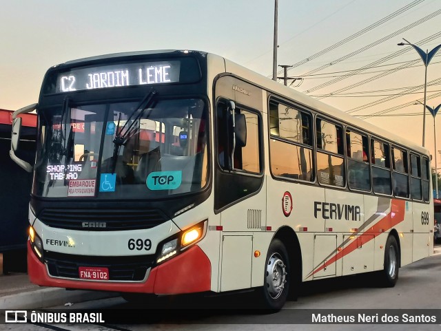 Viação Fervima 699 na cidade de Taboão da Serra, São Paulo, Brasil, por Matheus Neri dos Santos. Número da foto: #12278256.