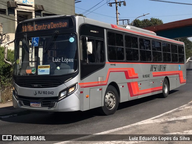 Viação Resendense RJ 192.042 na cidade de Volta Redonda, Rio de Janeiro, Brasil, por Luiz Eduardo Lopes da Silva. Número da foto: #12277842.
