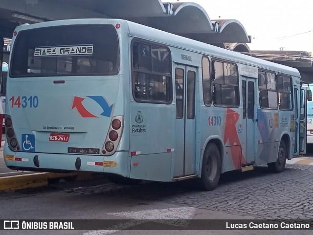 Viação Siará Grande 14310 na cidade de Fortaleza, Ceará, Brasil, por Lucas Caetano. Número da foto: #12280292.