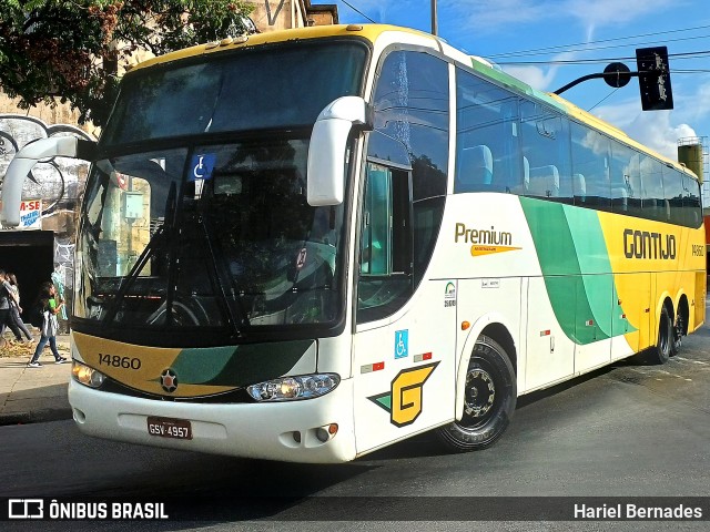 Empresa Gontijo de Transportes 14860 na cidade de Belo Horizonte, Minas Gerais, Brasil, por Hariel Bernades. Número da foto: #12281056.