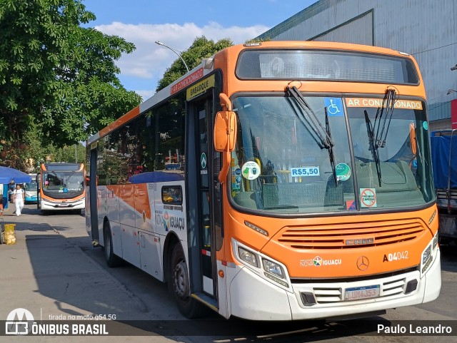Auto Viação Vera Cruz - Belford Roxo A04042 na cidade de Nova Iguaçu, Rio de Janeiro, Brasil, por Paulo Leandro. Número da foto: #12282771.