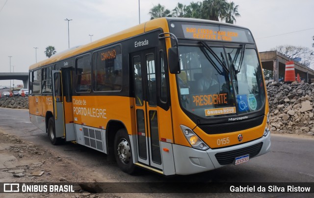 Companhia Carris Porto-Alegrense 0155 na cidade de Porto Alegre, Rio Grande do Sul, Brasil, por Gabriel da Silva Ristow. Número da foto: #12285048.