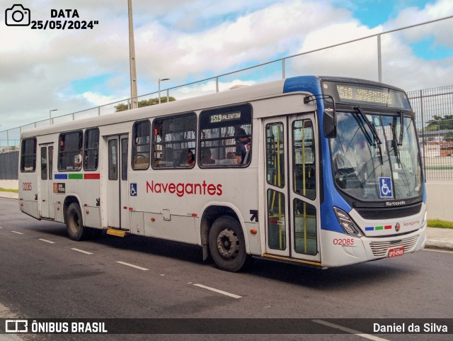Consórcio Navegantes - 02 > Viação São Jorge > Transurb Transporte Urbano 02085 na cidade de João Pessoa, Paraíba, Brasil, por Daniel da Silva. Número da foto: #12283015.