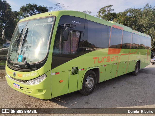 Tursan - Turismo Santo André 928 (RJ 587.229) na cidade de Barra do Piraí, Rio de Janeiro, Brasil, por Danilo  Ribeiro. Número da foto: #12285302.