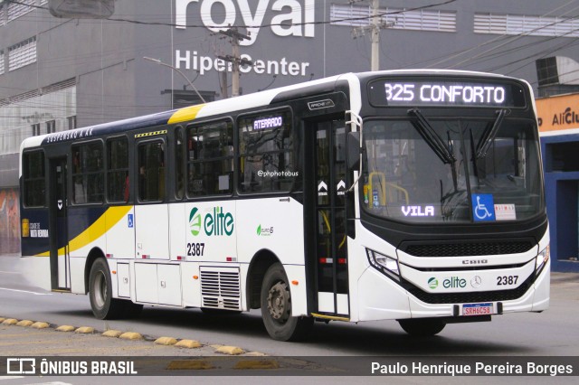 Viação Elite 2387 na cidade de Volta Redonda, Rio de Janeiro, Brasil, por Paulo Henrique Pereira Borges. Número da foto: #12285131.