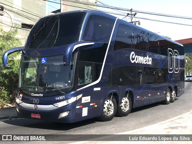 Viação Cometa 14301 na cidade de Volta Redonda, Rio de Janeiro, Brasil, por Luiz Eduardo Lopes da Silva. Número da foto: #12287871.