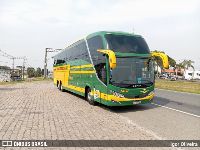 Expresso Princesa dos Campos 7467 na cidade de Campo Largo, Paraná, Brasil, por Igor Oliveira. Número da foto: #12287374.