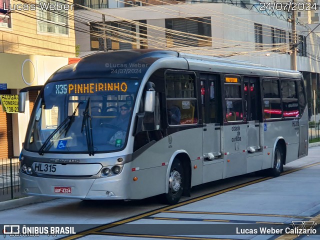 Auto Viação Redentor HL315 na cidade de Curitiba, Paraná, Brasil, por Lucas Weber Calizario. Número da foto: #12286597.
