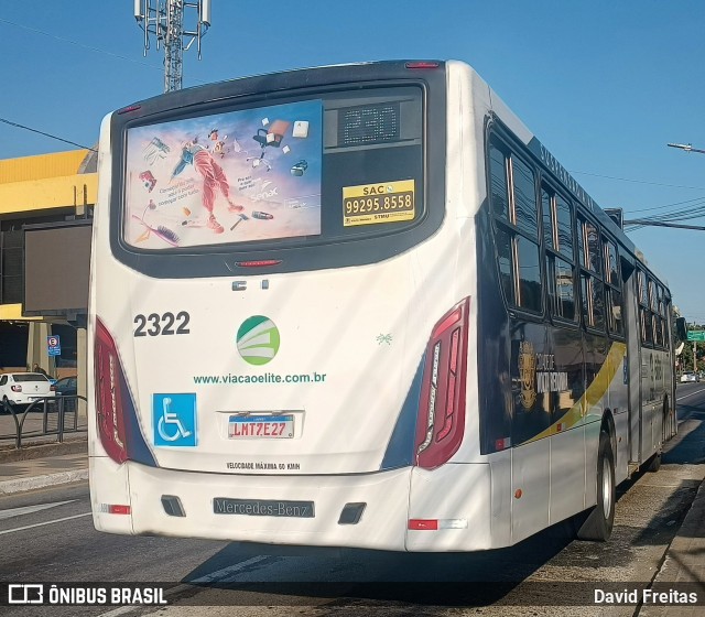 Viação Elite 2322 na cidade de Volta Redonda, Rio de Janeiro, Brasil, por David Freitas. Número da foto: #12287752.