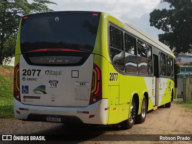 Itajaí Transportes Coletivos 2077 na cidade de Campinas, São Paulo, Brasil, por Robson Prado. Número da foto: #12285926.