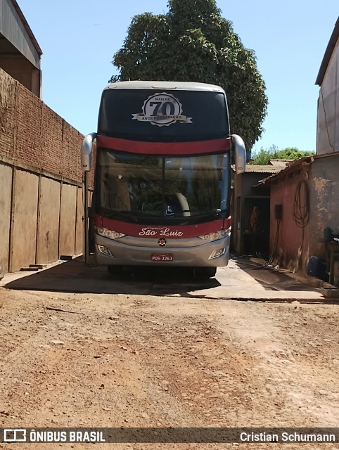 Expresso São Luiz 7880 na cidade de Alta Floresta, Mato Grosso, Brasil, por Cristian Schumann. Número da foto: #12286231.
