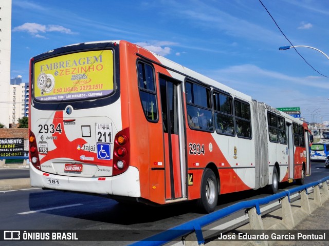 Itajaí Transportes Coletivos 2934 na cidade de Campinas, São Paulo, Brasil, por José Eduardo Garcia Pontual. Número da foto: #12218680.