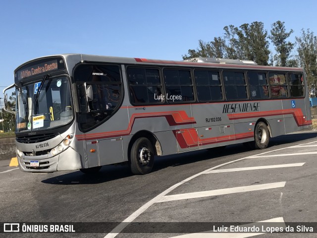 Viação Resendense RJ 192.036 na cidade de Resende, Rio de Janeiro, Brasil, por Luiz Eduardo Lopes da Silva. Número da foto: #12218366.