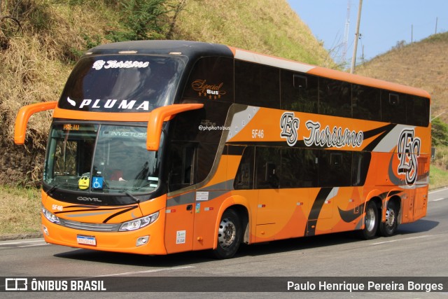 ES Turismo Rio 5F46 na cidade de Piraí, Rio de Janeiro, Brasil, por Paulo Henrique Pereira Borges. Número da foto: #12220259.