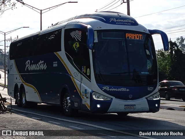 Primotur Transportes e Turismo 4021 na cidade de Cotia, São Paulo, Brasil, por David Macedo Rocha. Número da foto: #12221057.