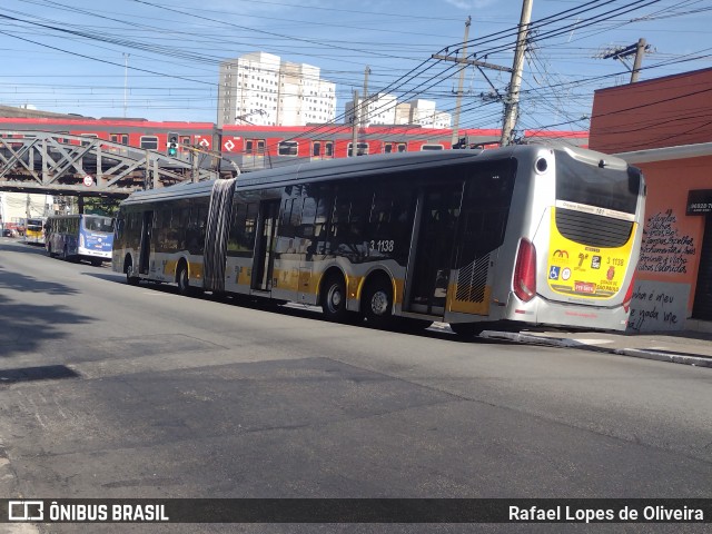 Viação Metrópole Paulista - Zona Leste 3 1138 na cidade de São Paulo, São Paulo, Brasil, por Rafael Lopes de Oliveira. Número da foto: #12218321.