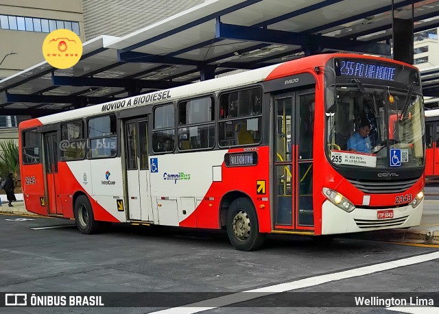 Expresso CampiBus 2343 na cidade de Campinas, São Paulo, Brasil, por Wellington Lima. Número da foto: #12218381.