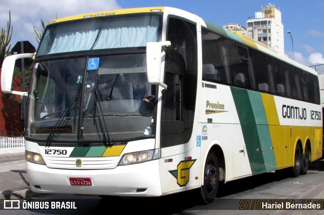 Empresa Gontijo de Transportes 12750 na cidade de Belo Horizonte, Minas Gerais, Brasil, por Hariel Bernades. Número da foto: #12218502.