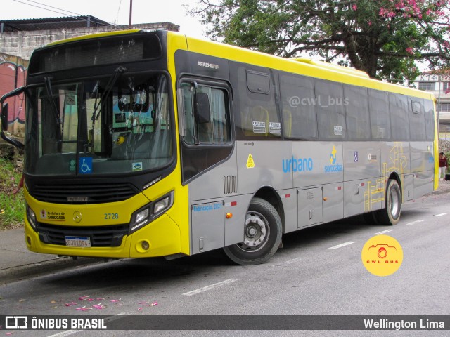 City Transporte Urbano Intermodal Sorocaba 2728 na cidade de Sorocaba, São Paulo, Brasil, por Wellington Lima. Número da foto: #12288758.