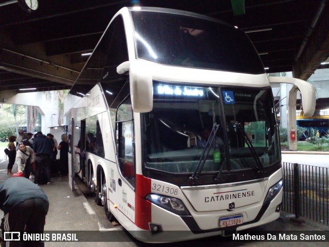 Auto Viação Catarinense 321308 na cidade de São Paulo, São Paulo, Brasil, por Matheus Da Mata Santos. Número da foto: #12289841.