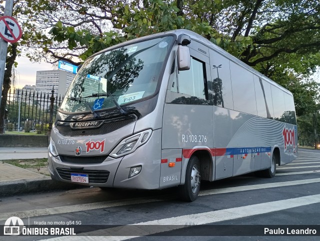 Auto Viação 1001 RJ 108.276 na cidade de Rio de Janeiro, Rio de Janeiro, Brasil, por Paulo Leandro. Número da foto: #12288385.
