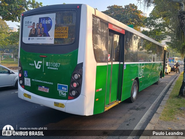 Viação VG B31087 na cidade de Rio de Janeiro, Rio de Janeiro, Brasil, por Paulo Leandro. Número da foto: #12288375.