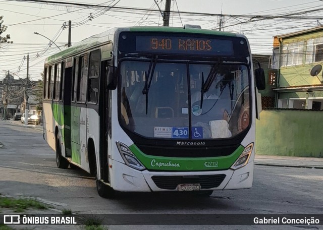 Caprichosa Auto Ônibus C27112 na cidade de Rio de Janeiro, Rio de Janeiro, Brasil, por Gabriel Conceição. Número da foto: #12289318.
