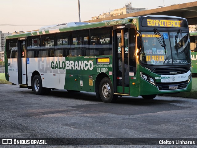Viação Galo Branco RJ 181.024 na cidade de Niterói, Rio de Janeiro, Brasil, por Cleiton Linhares. Número da foto: #12292142.
