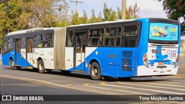 VB Transportes e Turismo 1003 na cidade de Campinas, São Paulo, Brasil, por Tony Maykon Santos. Número da foto: #12291293.
