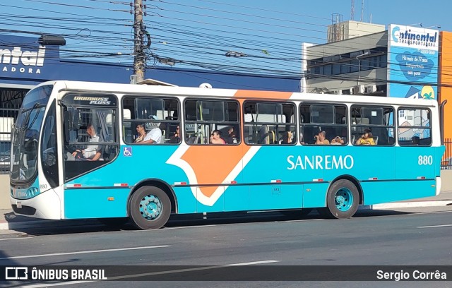 Viação Sanremo 880 na cidade de Vila Velha, Espírito Santo, Brasil, por Sergio Corrêa. Número da foto: #12291258.